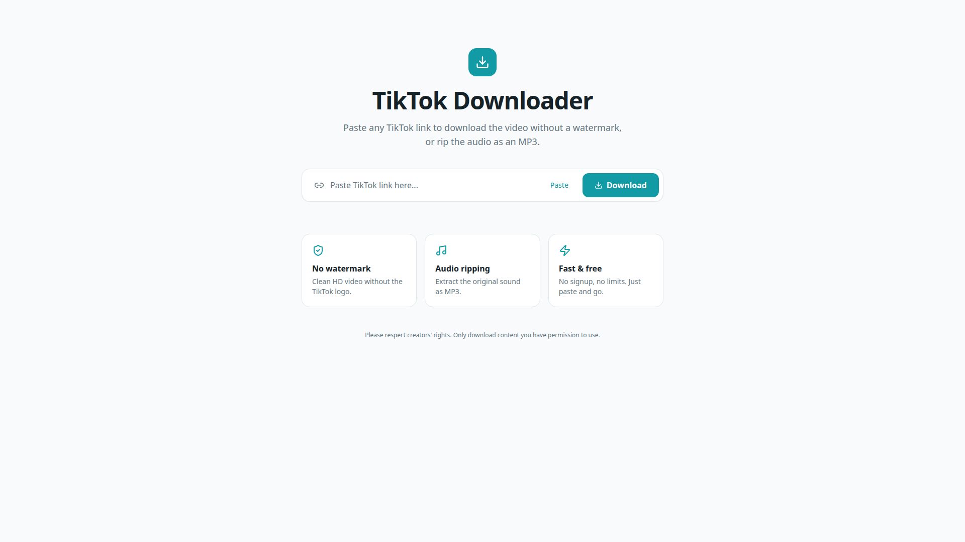 Tiktok Video Downloader Tool screenshot